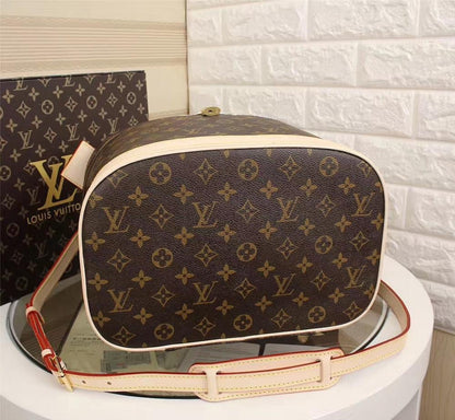 Stylish Refined Gold Monogram Leather Shoulder Bag