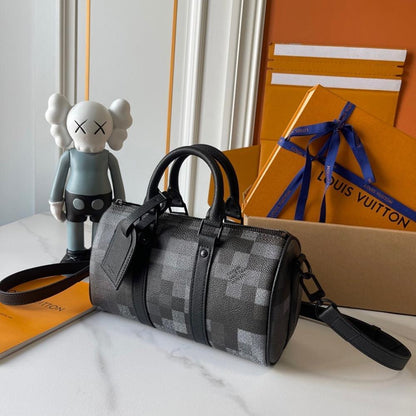 Keepall Monogram Leather Travel Bag
