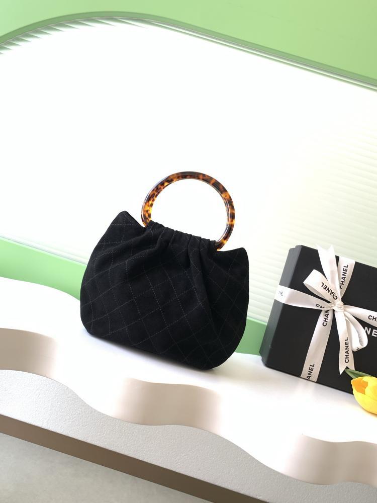 Suede Top Handle Bag