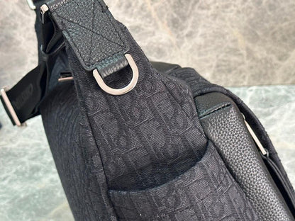Classic Luxury Black Printed Leather Top Handle Bag