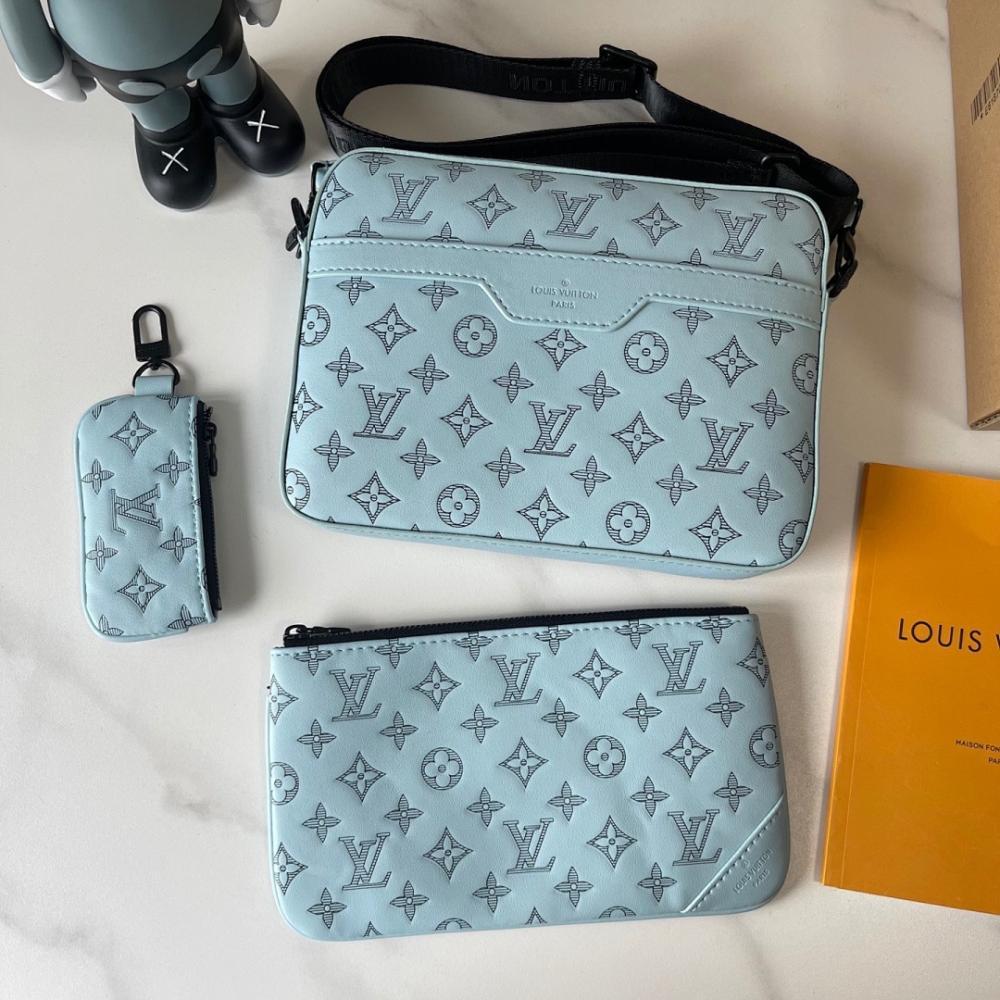 Modern Refined Monogram Leather Shoulder Bag