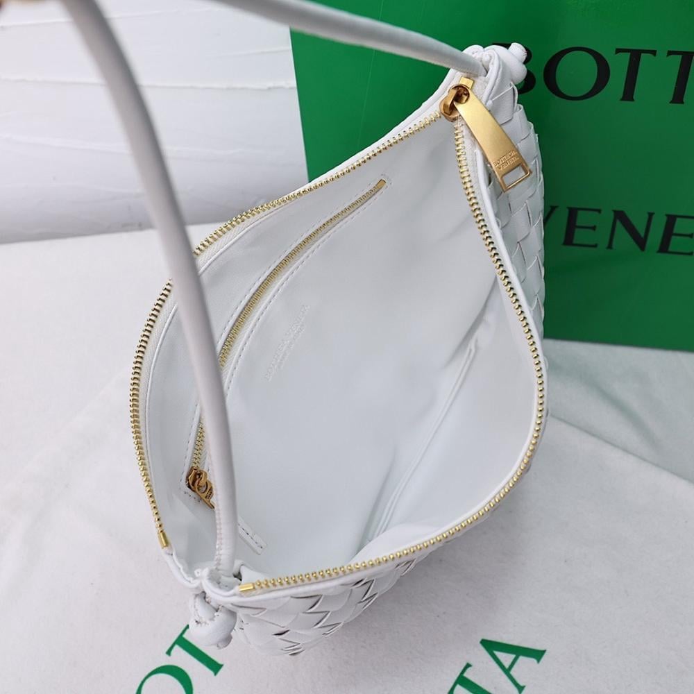 Alma Gold Woven Lambskin Shoulder Bag