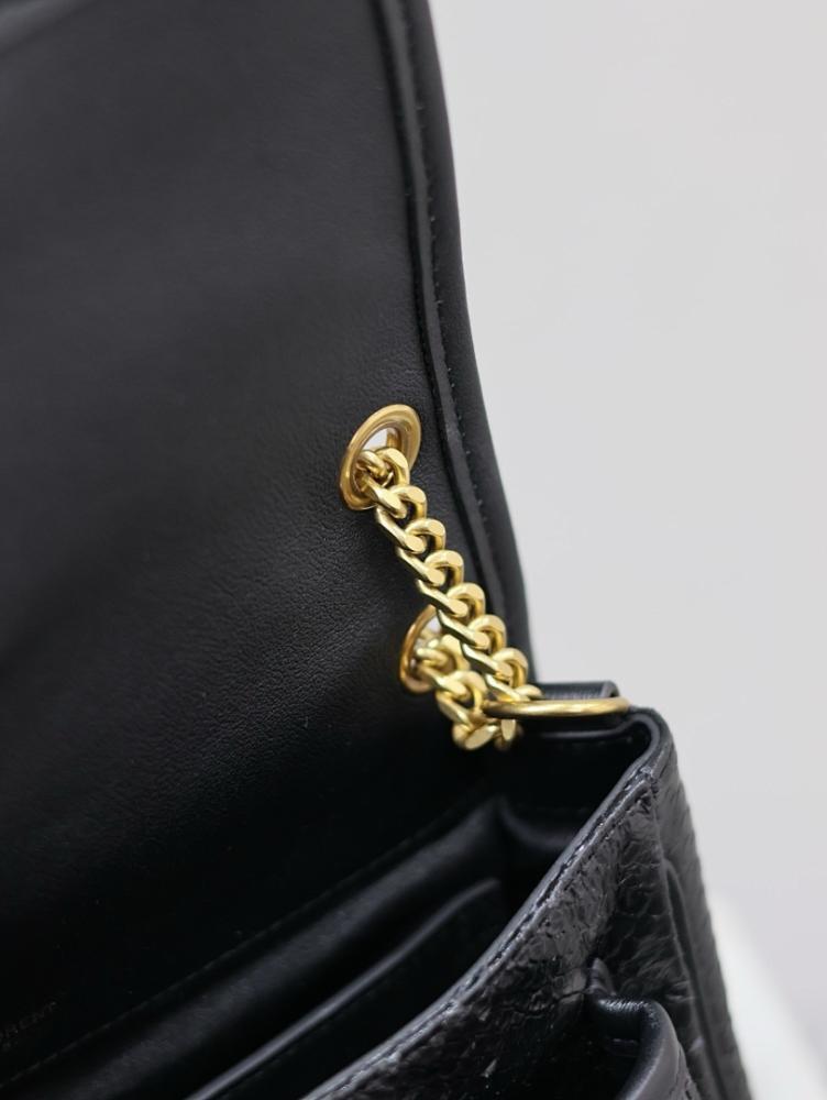 Italian-Inspired Stylish Gold Leather Top Handle Bag