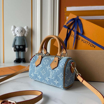 Speedy Denim Shoulder Bag