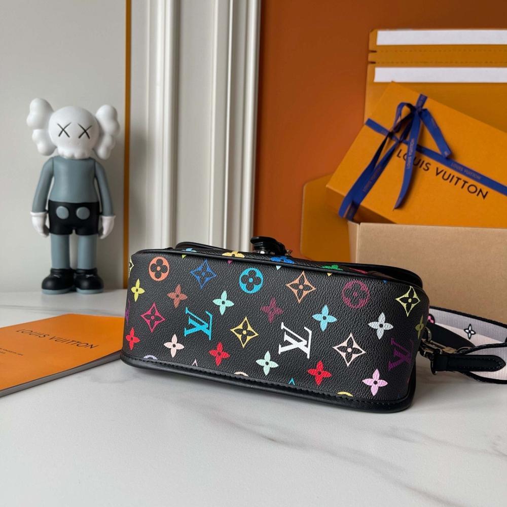 Diane Embroidered Leather Shoulder Bag