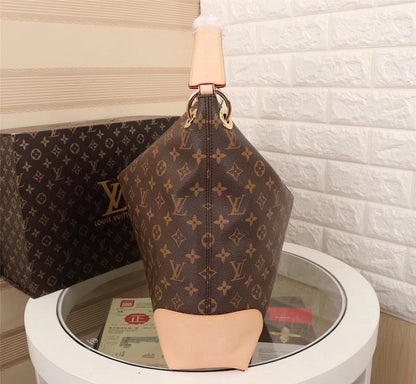 Stylish Refined Monogram Leather Hobo Bag