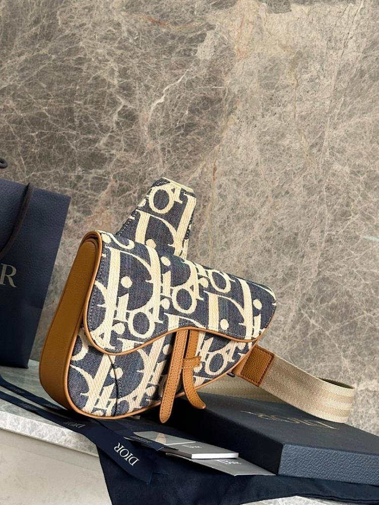 Modern Stylish Brown Embroidered Calfskin Crossbody Bag