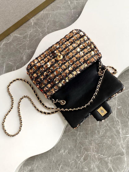 Black Top Handle Bag