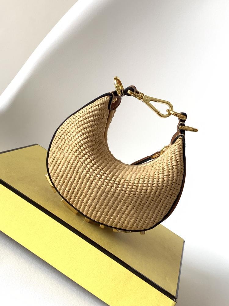 Gold Woven Top Handle Bag