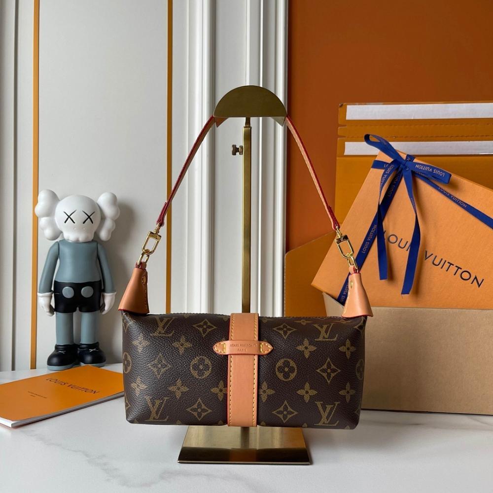 Italian-Inspired Stylish Monogram Leather Shoulder Bag
