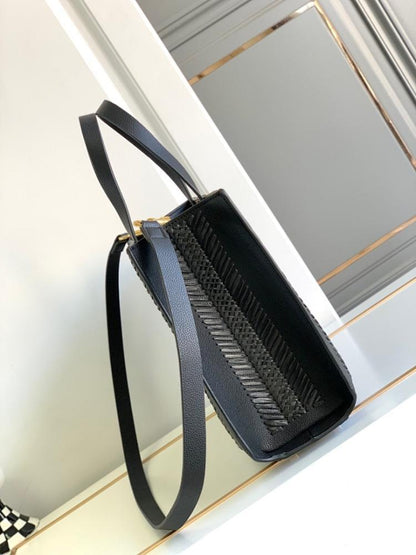 Elegant Brown Woven Raffia Top Handle Bag – Special Edition