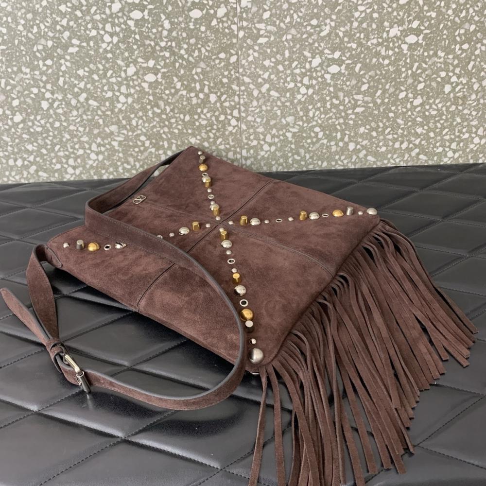 Gold Studded Top Handle Bag