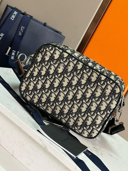 Classic Elegant Black Printed Calfskin Shoulder Bag – Special Edition