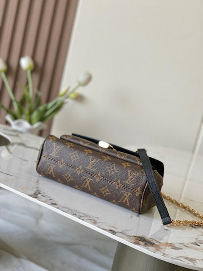 Modern Stylish Gold Monogram Leather Shoulder Bag