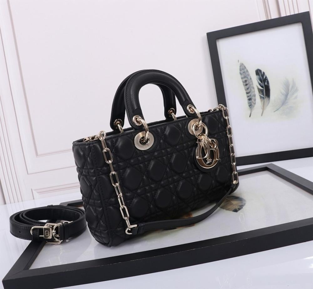 Modern Stylish Gold Quilted Leather Crossbody Bag