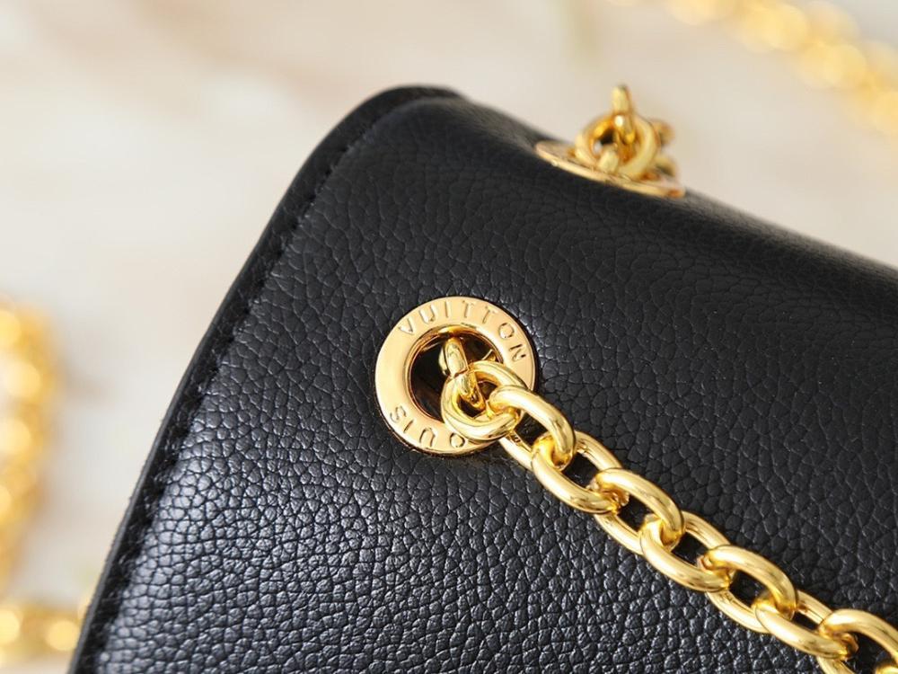 Modern Refined Gold Monogram Leather Shoulder Bag