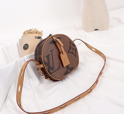 Stylish Refined Monogram Leather Shoulder Bag