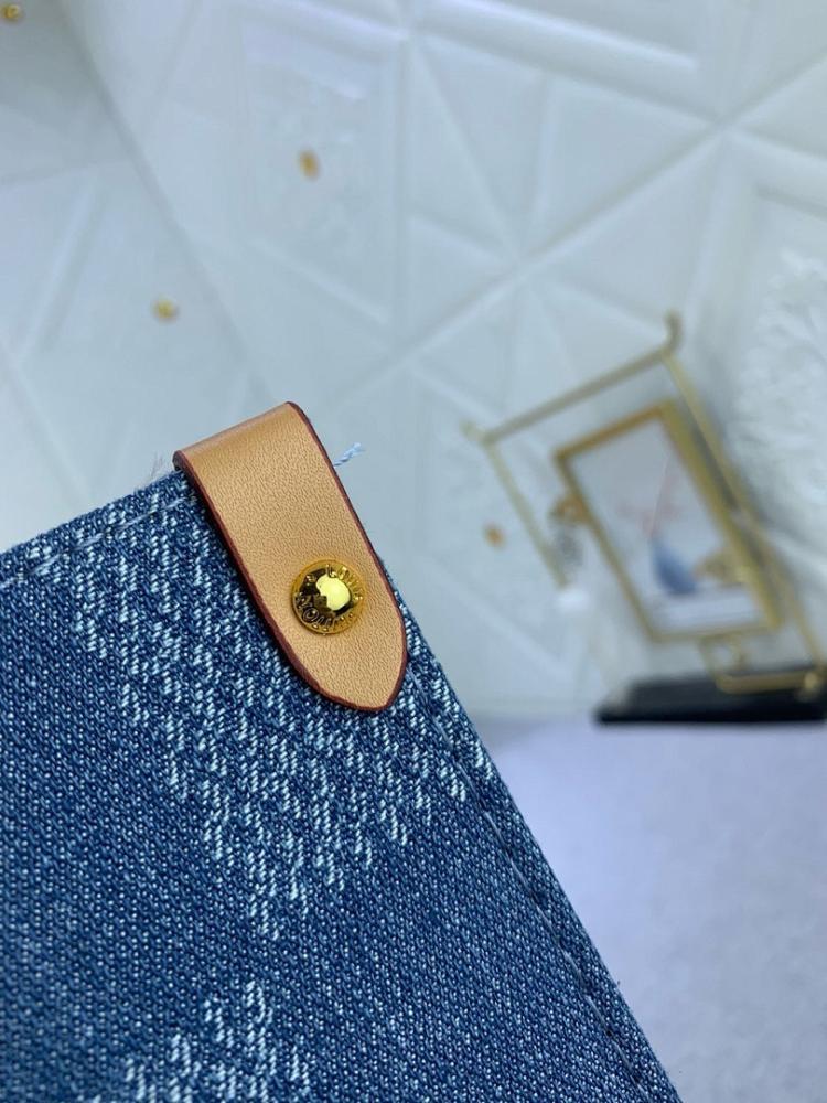 Modern Luxury Blue Denim Shoulder Bag