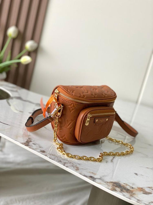 Classic Luxury Monogram Leather Shoulder Bag