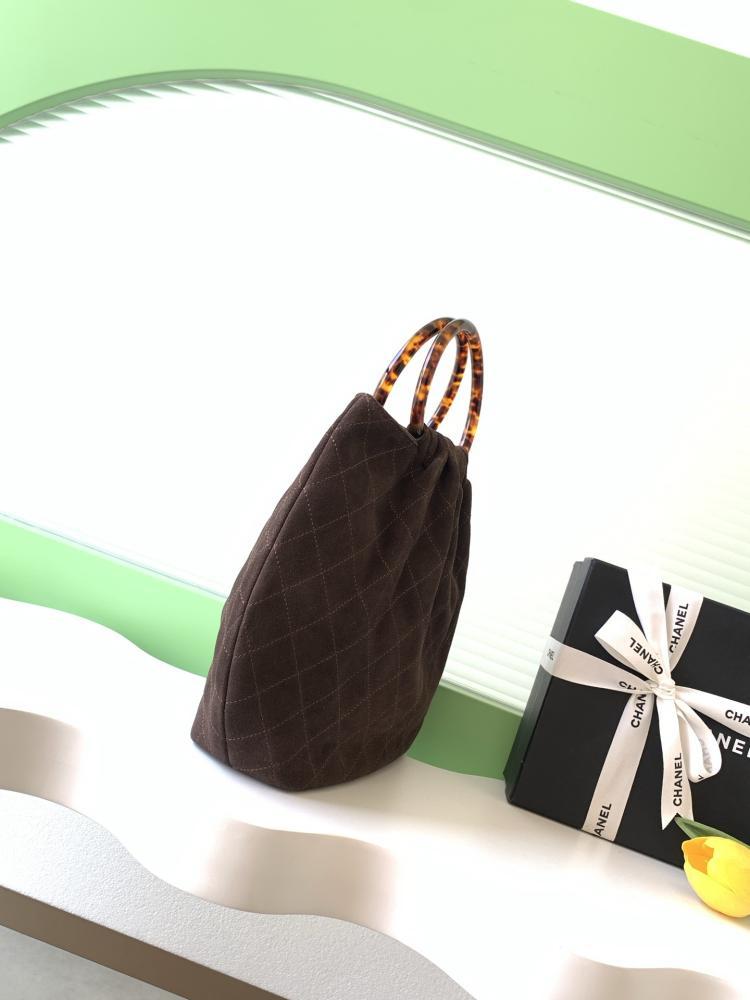 Suede Top Handle Bag