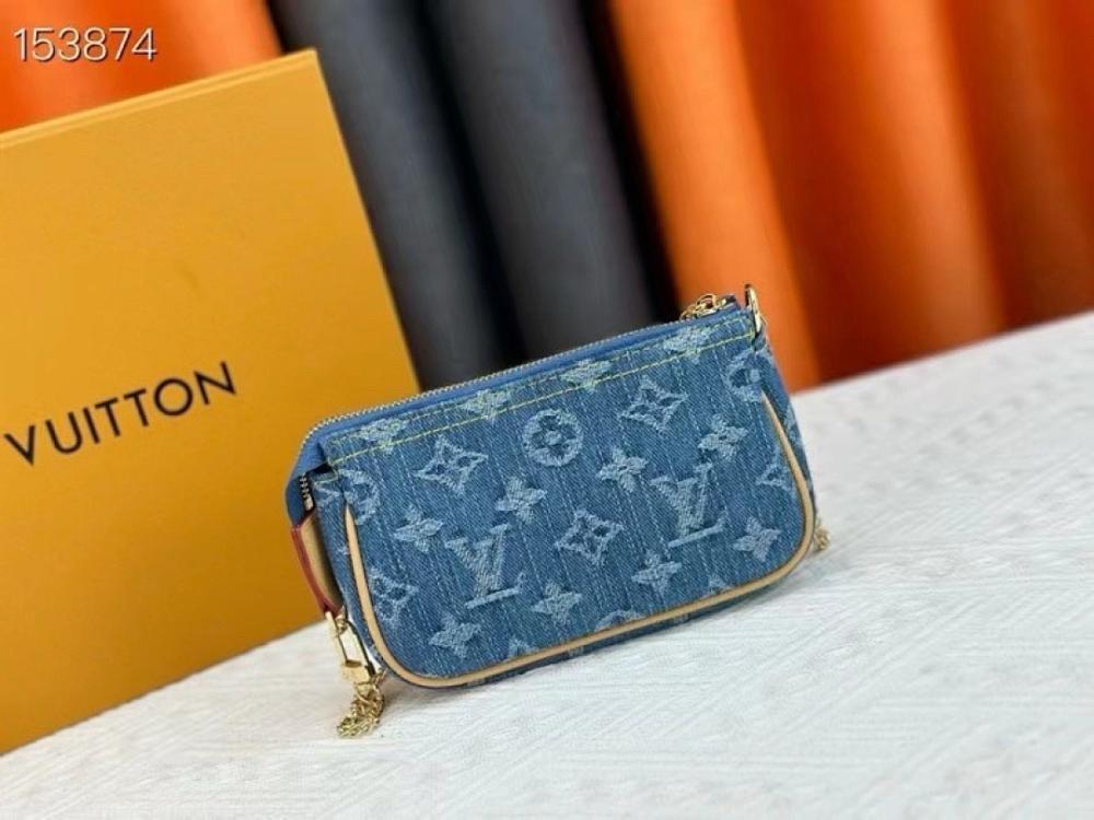 Italian-Inspired Luxury Denim Top Handle Bag