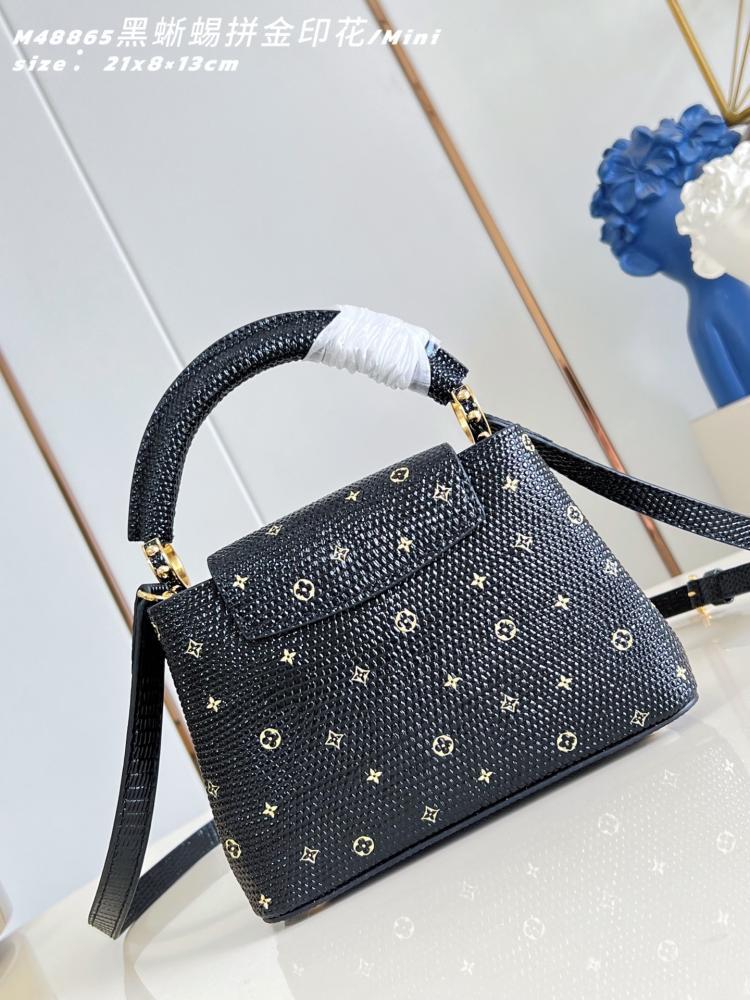 Capucines Leather Top Handle Bag