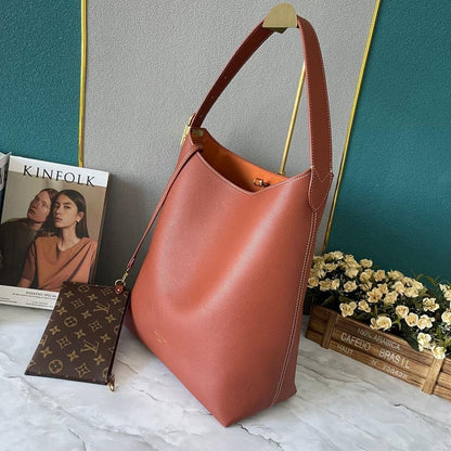 Classic Refined Monogram Leather Hobo Bag