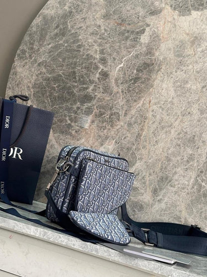 Modern Blue Printed Shoulder Bag – Limited Edition