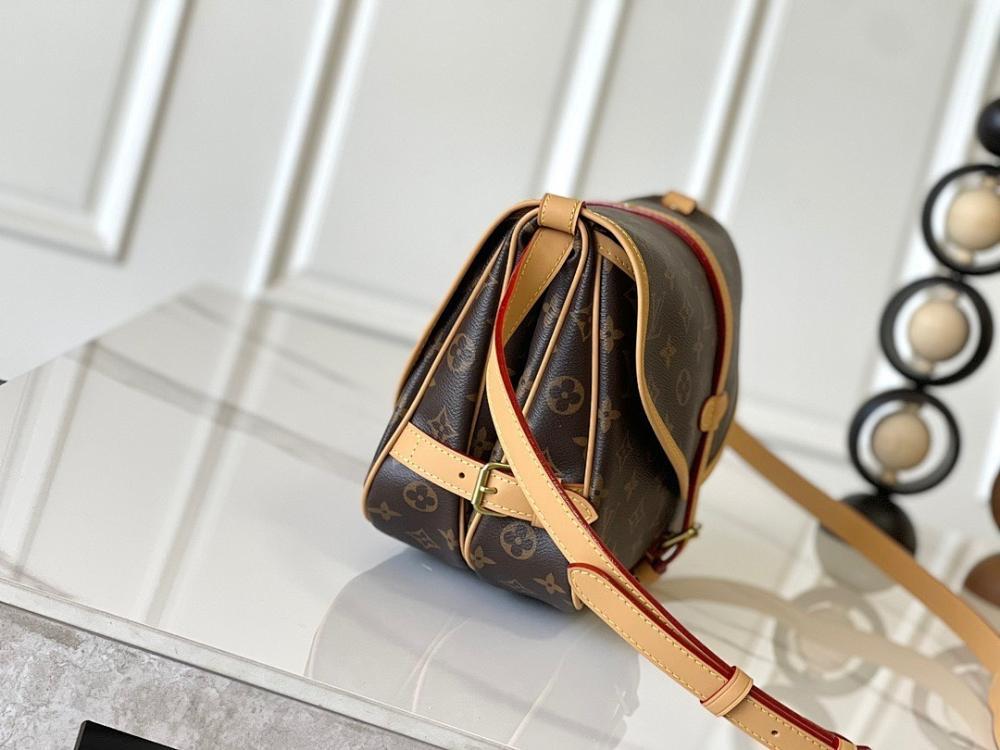 Modern Italian-Inspired Monogram Leather Shoulder Bag