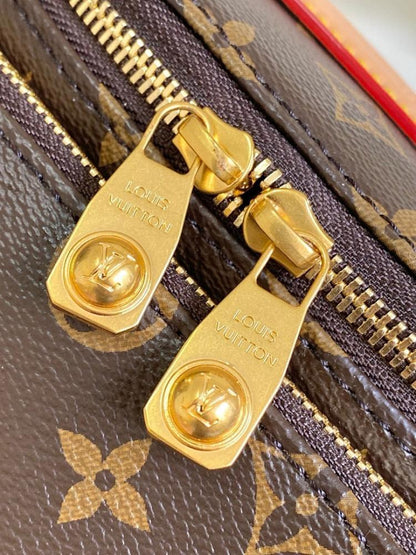 Italian-Inspired Elegant Monogram Leather Bag