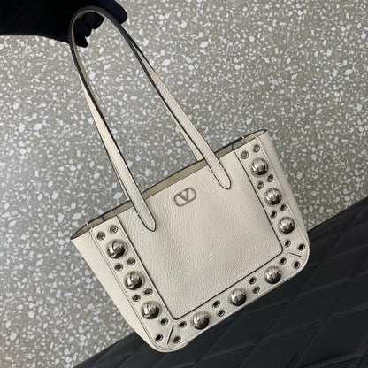 Studded Top Handle Bag