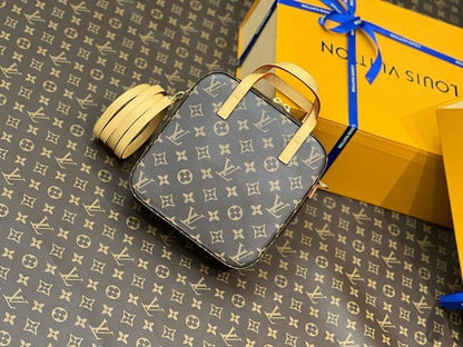 Luxury Refined Gold Monogram Leather Shoulder Bag