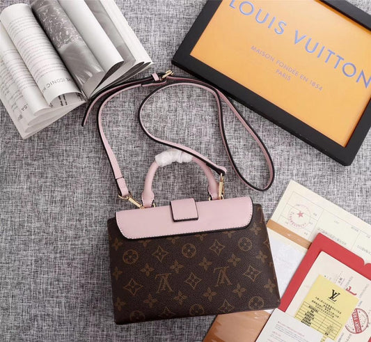 Classic Refined Gold Monogram Calfskin Shoulder Bag