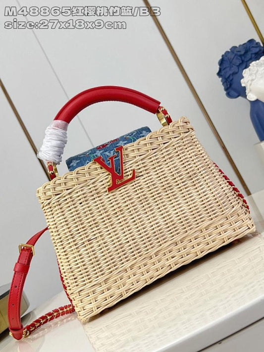 Woven Top Handle Bag