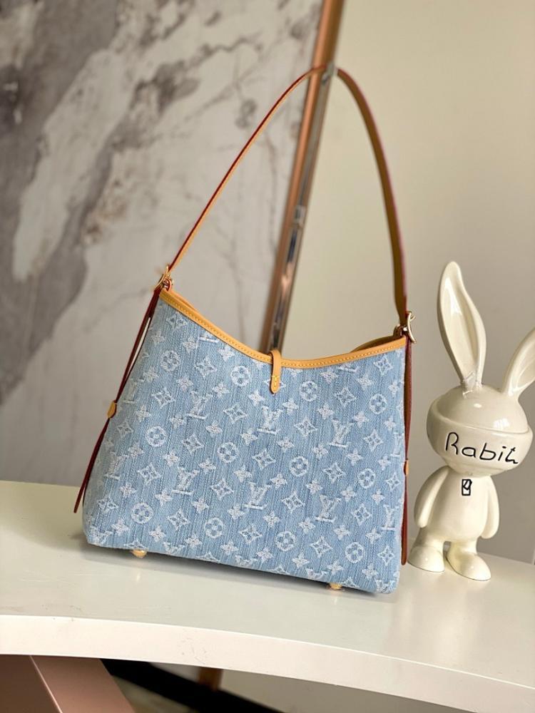 Modern Luxury Denim Top Handle Bag