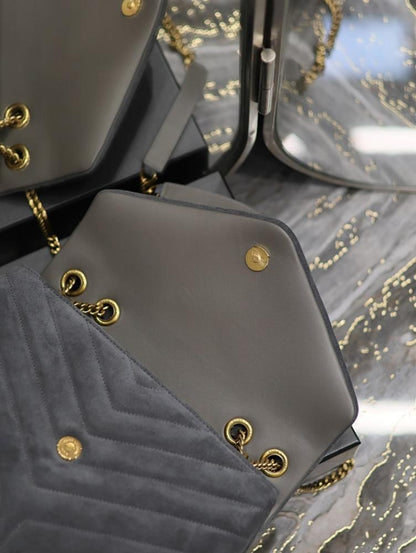 Modern Luxury Gold Leather Crossbody Bag