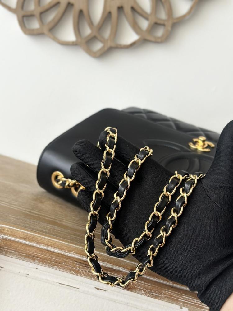 Luxury Lambskin Top Handle Bag