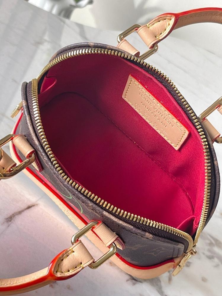 Alma Monogram Leather Shoulder Bag