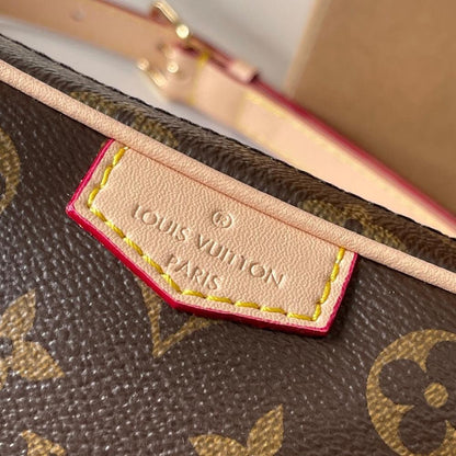 Alma Monogram Leather Shoulder Bag