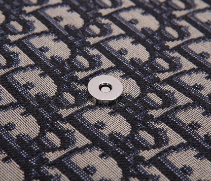 Italian-Inspired Luxury Beige Embroidered Jacquard Shoulder Bag