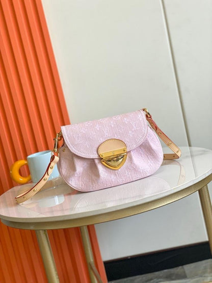 Stylish Refined Monogram Denim Shoulder Bag