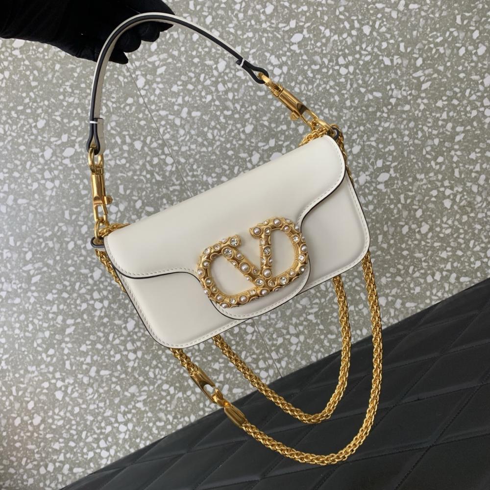 Crystal-Embellished Calfskin Top Handle Bag