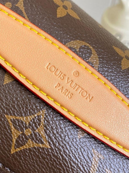 Italian-Inspired Elegant Monogram Leather Bag