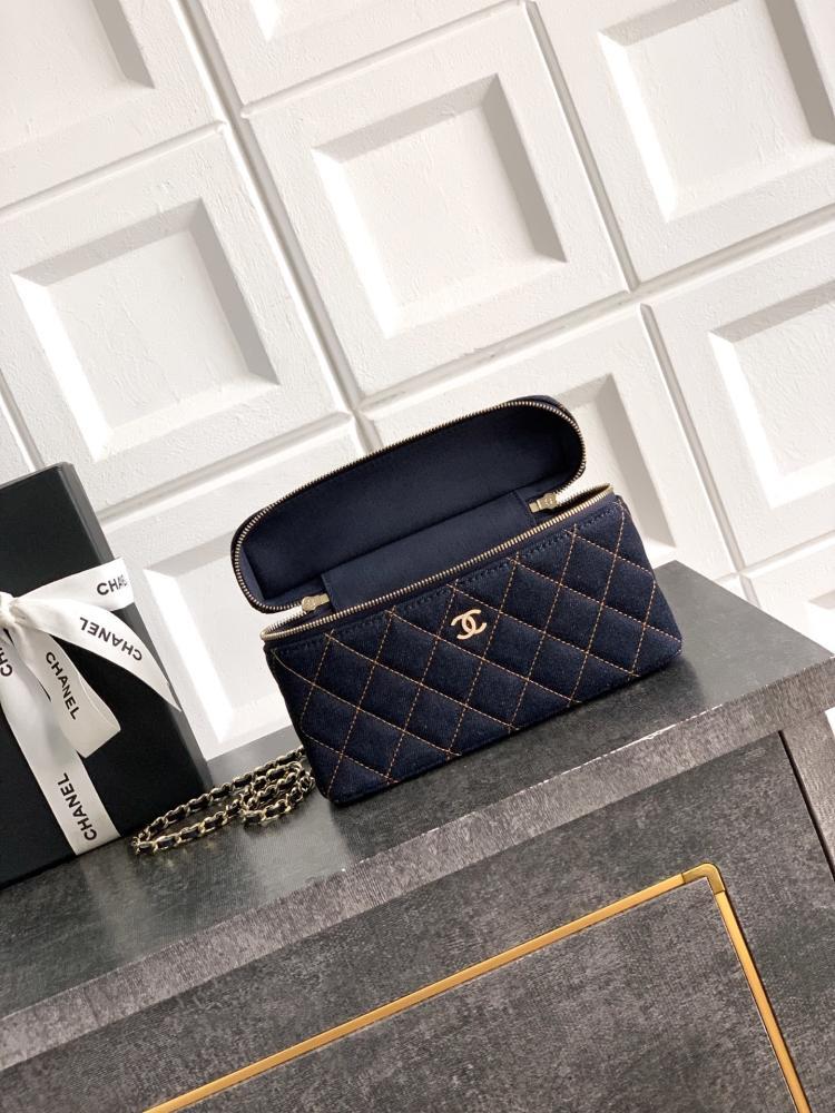 Embroidered Denim Shoulder Bag