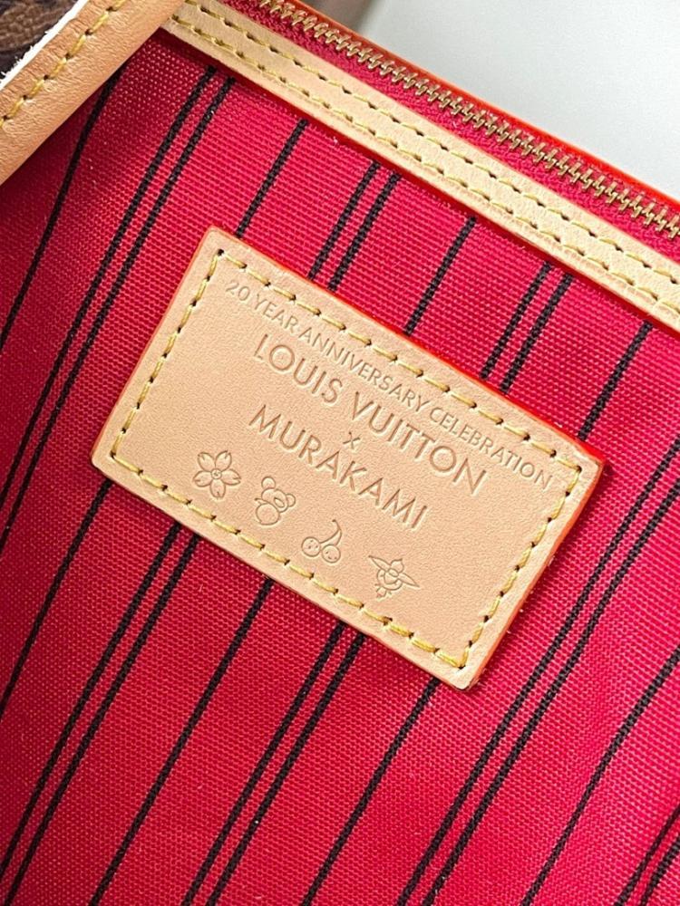Neverfull Monogram Calfskin Tote Bag