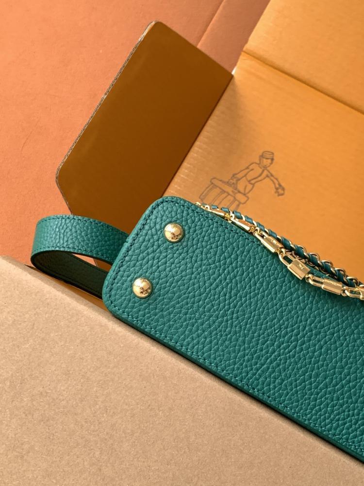 Capucines Gold Top Handle Bag