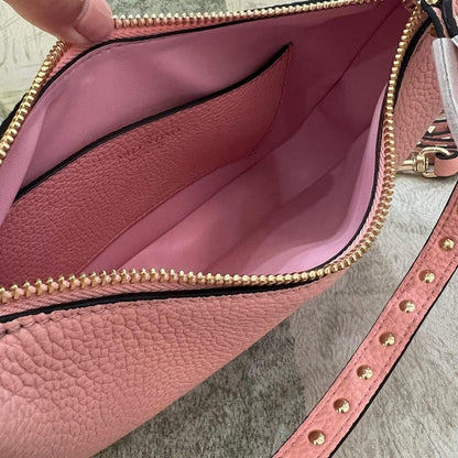Italian-Inspired Luxury Studded Calfskin Hobo Bag