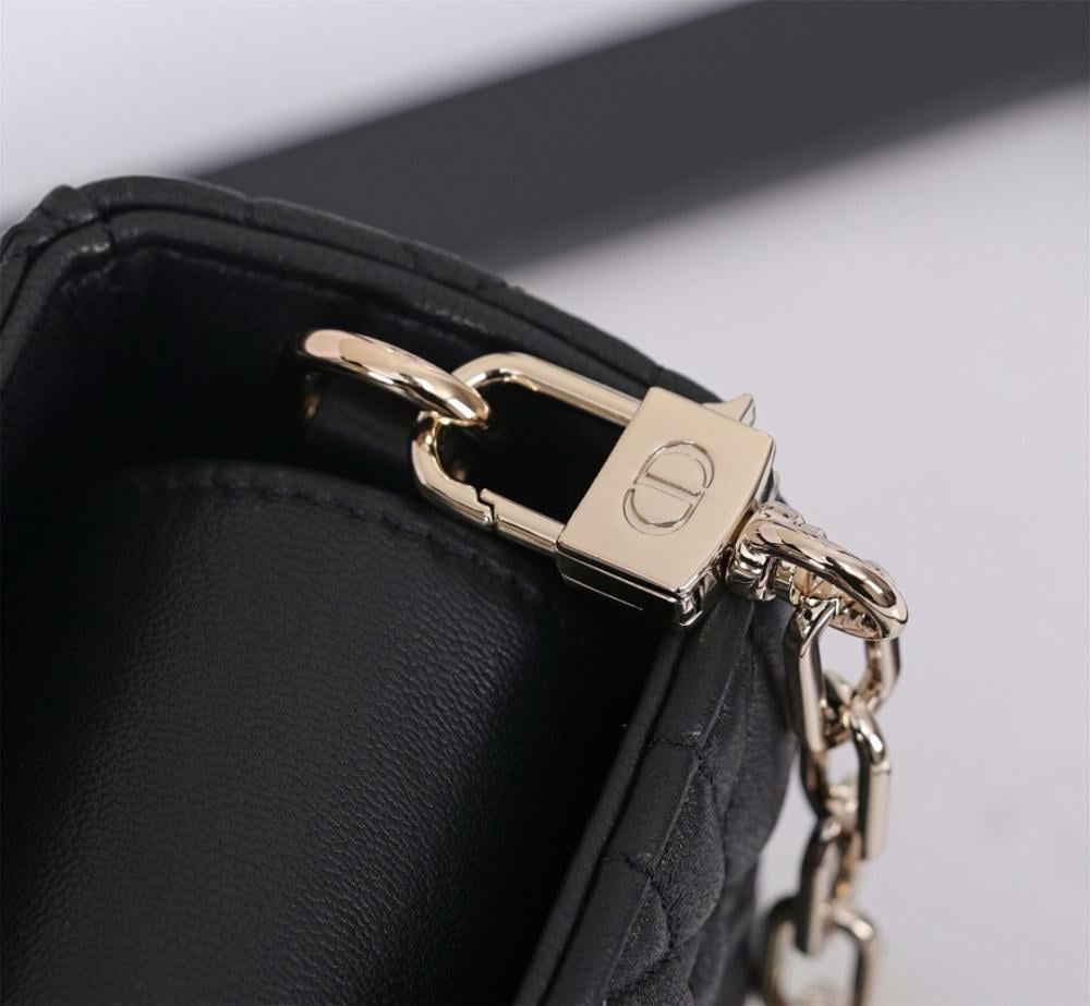 Modern Stylish Gold Quilted Leather Crossbody Bag