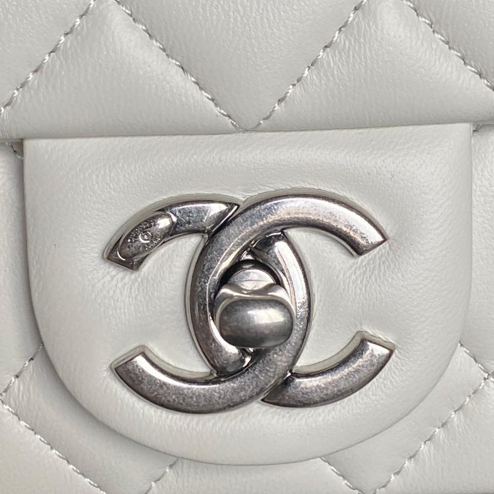 Gold Leather Top Handle Bag