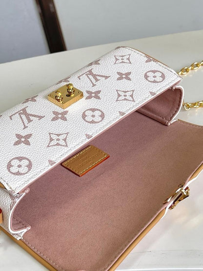 Modern Refined Monogram Leather Crossbody Bag